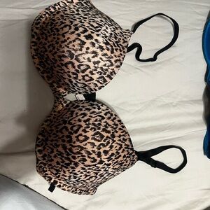 Victoria's Secret Leopard Print Bra - Black and Tan